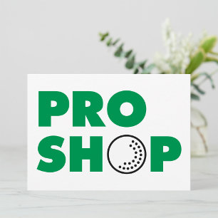 Pro Shop Schild Einladungen