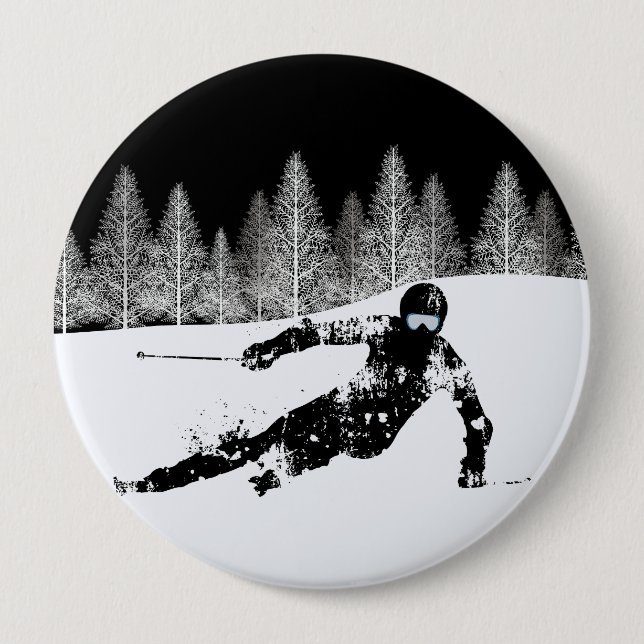 Pro Skier, Ski Snowboard Button (Vorderseite)