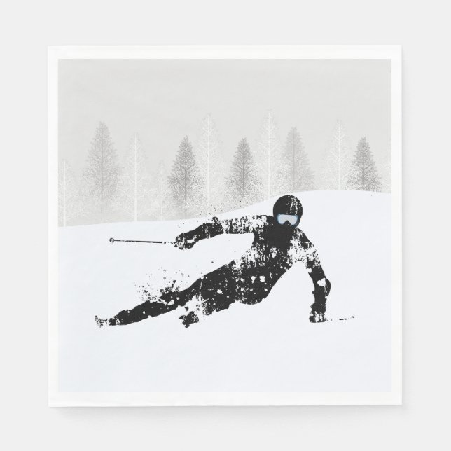 Pro Skifahrer, Ski Snowboard Serviette (Vorderseite)