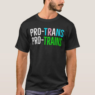 Pro Trans Pro Züge   LGBTQ+ Eisenbahnfan Tee   Gle