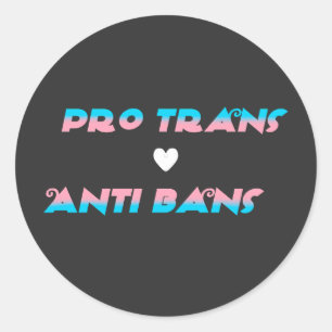 Pro Trans Runder Aufkleber