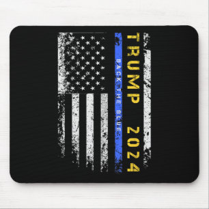 Pro Trump 47 2024 Back The Blue Thin Blue Line Ame Mousepad