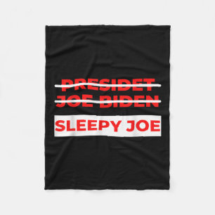 Pro Trump Anti Biden Sleepy Joe Political Fleecedecke