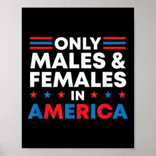 Pro-Trump-Geschlecht zeigt nur Männer und Frauen i Poster