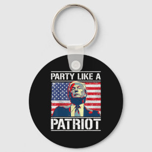 Pro Trump Party wie ein Patriot 4. Juli Indepen Schlüsselanhänger