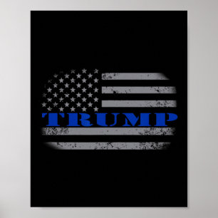 Pro-Trump-Politik Amerikanisches Flagge T-Shirt -  Poster