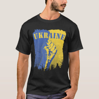 Pro Ukraine Flag Unterstützung ukrainischen Widers T-Shirt
