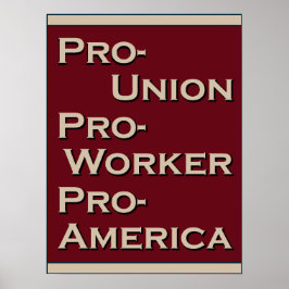Pro-Union 1940's Design Poster