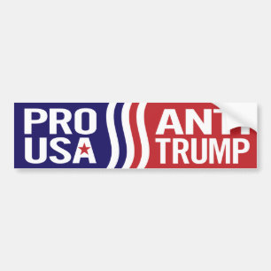 Pro USA / Anti Trump Patriotic Bumper Sticker