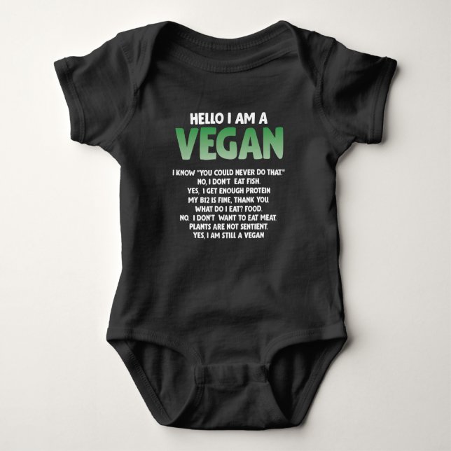 Pro Veganer Aktivismus-Anweisung Gym Athlete Veggi Baby Strampler (Vorderseite)
