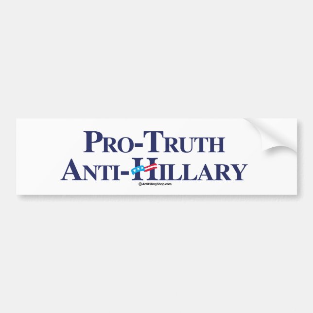 Pro-Wahrheit Anti-Hillary - Anti-Hillary - .png Autoaufkleber (Vorne)