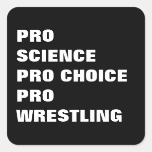 PRO WISSENSCHAFT PRO AUSWAHL PRO WRESTLING QUADRATISCHER AUFKLEBER