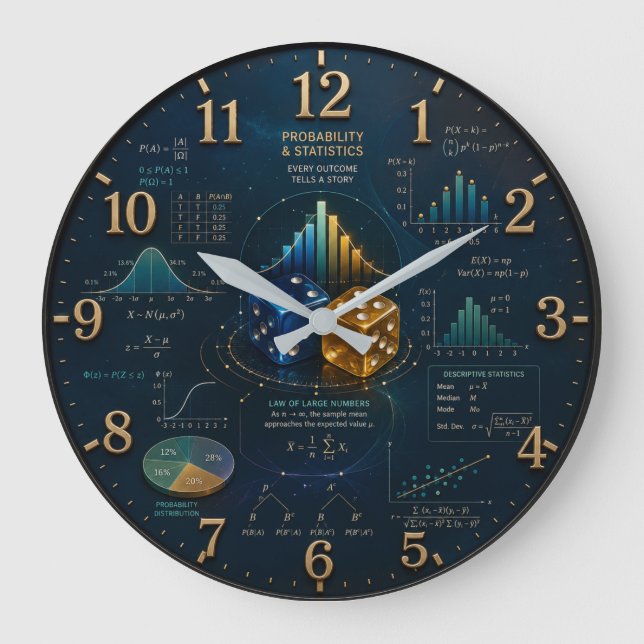Probability & Statistics  Mathematics  Große Wanduhr (Vorderseite)