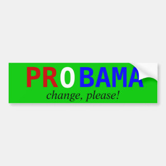 PROBAMA, Änderung, bitte! Autoaufkleber
