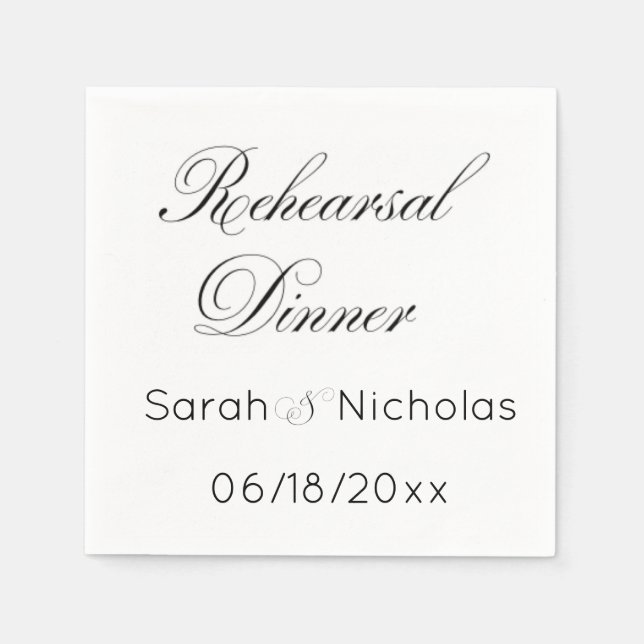 Probe Abendessen Cocktail Servietten personalisier (Vorderseite)