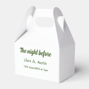 Probe Abendessen in der Nacht vor der einfachen mi Geschenkschachtel