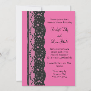 Probe am Abend (Fuchsia) Einladung