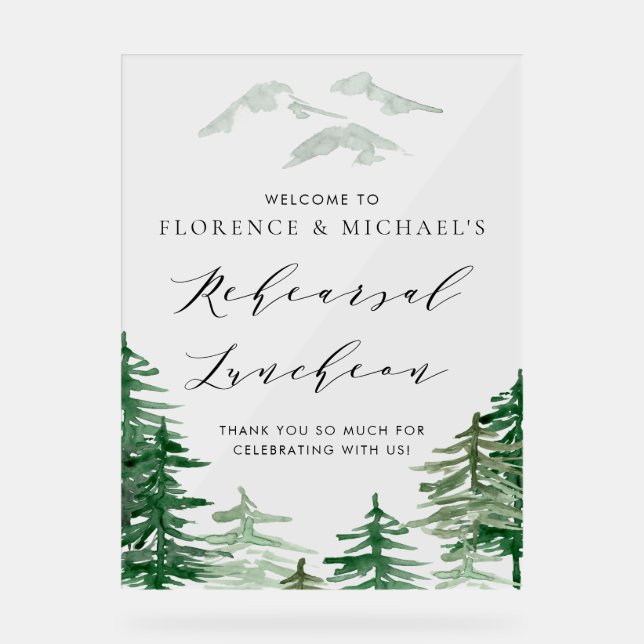 Probe Brunch im Wald Acrylschild (Vorderseite)