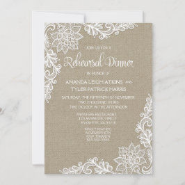 Probe Burlap & Lace Floral Einladungen