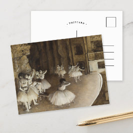 Probe des Balletts auf Bühne | Edgar Degas Postkarte