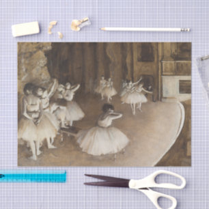 Probe des Balletts auf Bühne Edgar Degas Seidenpapier