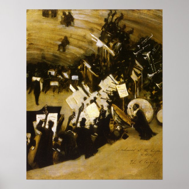 Probe des Pasdeloup Orchestra durch JS Sargent Poster (Vorne)