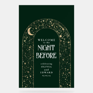 Probe Dinner Celestial Emerald Green Willkommen Acrylschild