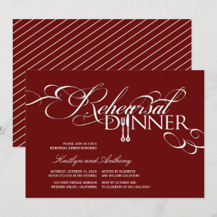 Probe Dinner Classic Scrolls Hochzeit Einladung