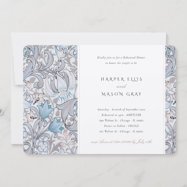 Probe Dinner Golden Lido Einladung (Vorderseite)