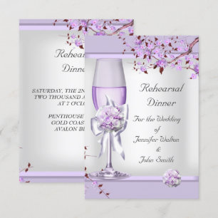 Probe Dinner Hochzeit Lavendel Lila Lilac 4 Einladung