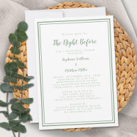 Probe Dinner Hochzeit Night Before | Sage Green