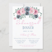 Probe Dinner in Rosa und Dusty Blue Blooms