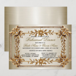 Probe Dinner Party Golden Verziert Dimond Einladung