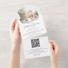 Probe im Aquarellgarten Dinner QR-Code UAwg All In One Einladung