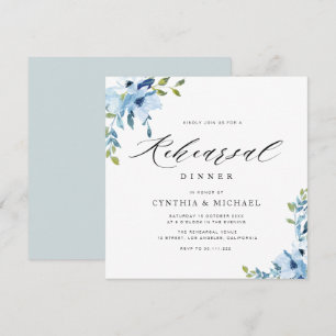 Probe in Blau und Weiß Einladung