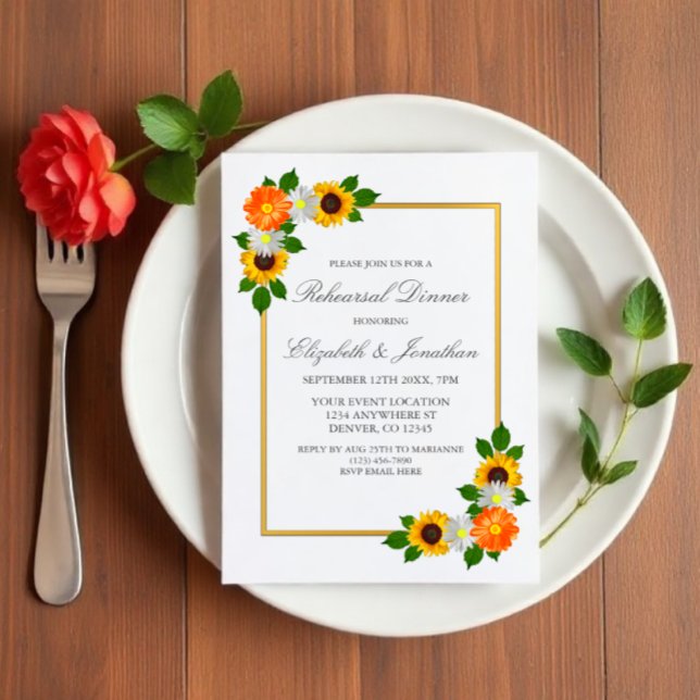 Probe mit floralen Rahmen Einladung (Von Creator hochgeladen)