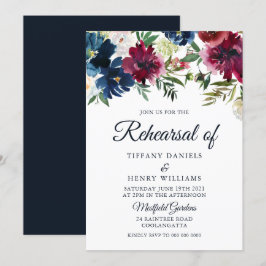 Probe Navy & Burgund Einladung