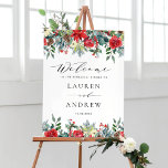 Probe Watercolor Winter Blogs Garlands Abendessen Poster<br><div class="desc">Herzlich willkommen bei Ihren Gästen mit unserem individuell gestaltbaren Begrüßungsschild für die Probe, das eine schöne Aquarellgestaltung von Poinsettias, Winterbeeren, Kiefernnadeln und anderen Winterfloralen und Grünpflanzen bietet. Dieses blumengeschmückte Dinner-Zeichen eignet sich ideal für Winterhochzeiten. Dieses elegante Schild spiegelt die Essenz der Probe wider und bringt eine festliche, aber raffinierte Touch...</div>