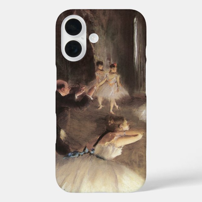 Probe zur Bühne von Edgar Degas iPhone 16 Hülle (Rückseite)