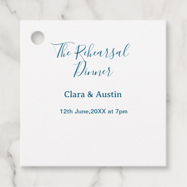 Probedinner am Abend zuvor einfach minimal m Geschenkanhänger (Vorderseite)