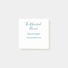 Probedinner am Abend zuvor einfach minimal m Post-it Klebezettel