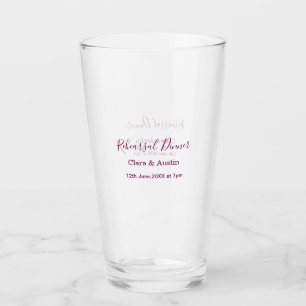 Probedinner am Vorabend einfach minimal m Glas