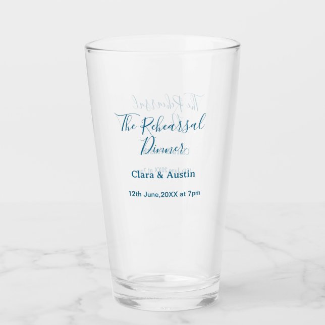 Probedinner am Vorabend einfach minimal m Glas (Vorderseite)