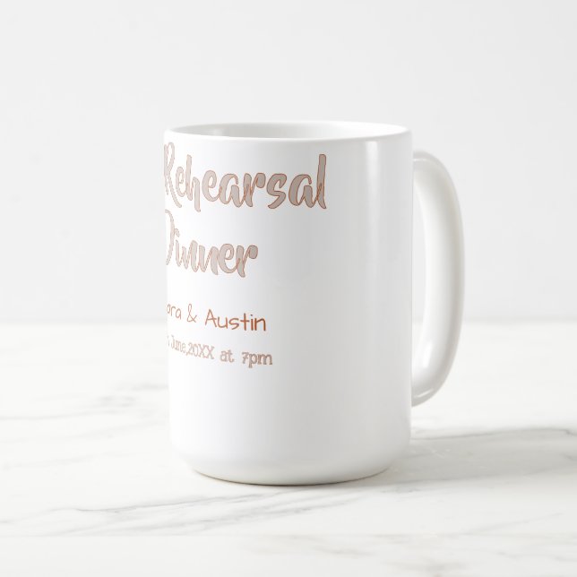 Probedinner am Vorabend einfach minimal m Kaffeetasse (VorderseiteRechts)