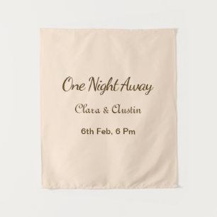 Probedinner Eine Nacht entfernt Brow Orange Pastel Wandteppich