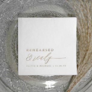 Probedinner Geübt & Bereit Hochzeit Gold Servietten Mit Folie