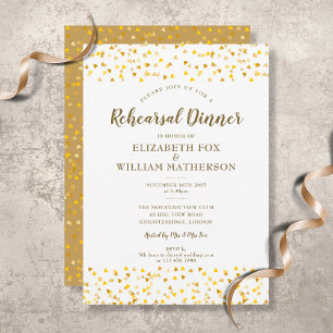 Probedinner mit goldenen Herzen Einladung