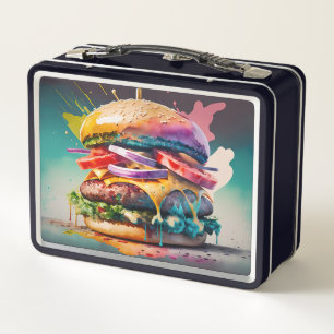 Probieren Sie den Regenbogen: Burger Lunch Box bre