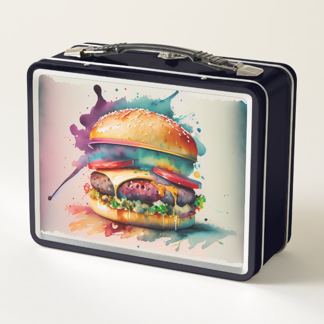 Probieren Sie den Regenbogen: Burger Lunch Box bre (Rückseite)