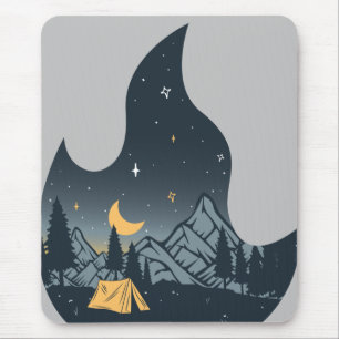 Probieren Sie ein bisschen Campfeuer aus   Berge W Mousepad